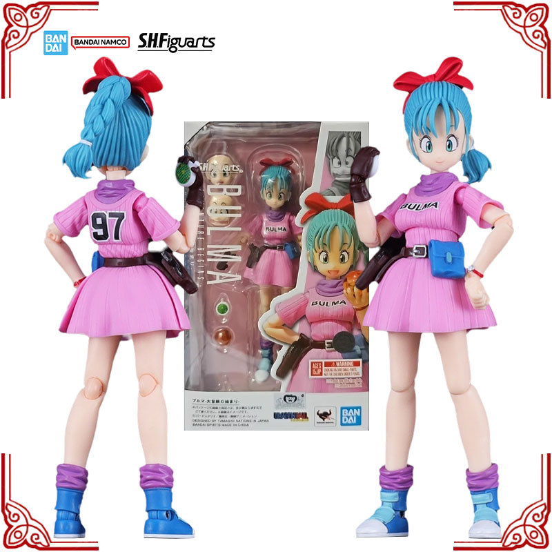 In Stock Genuine Bandai Dragon Ball Model Kit SHF Bulma Adventure Begins Anime Action Figure
