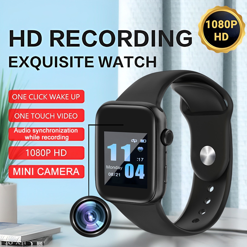 Smart Watch 1080P Mini Camera Audio Video Recorder Intelligent High-definition Video Noise Reduce Re