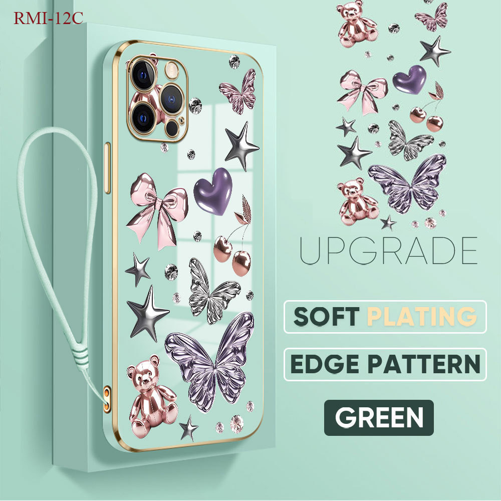 Casing Hp Untuk Xiaomi Redmi 15 15C 14C 13X 13 13C 12 12C 4G 5G Lokal Stock Lanyard Phone Case Cassi