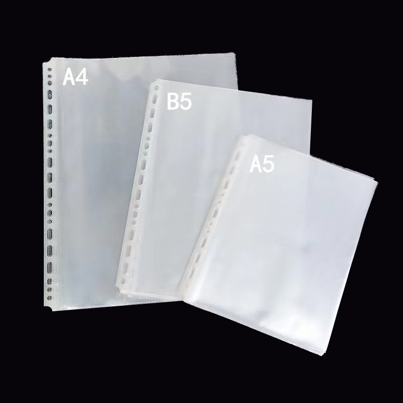 25Pcs Clear Plastic A5B5A4A3 Folder Bags For Documents Transparent Sheet Loose Leaf Filling