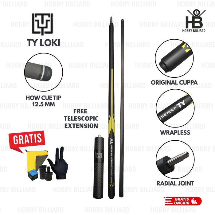 Fury Ty Loki Carbon + Extension Cue Stick Play Billiard