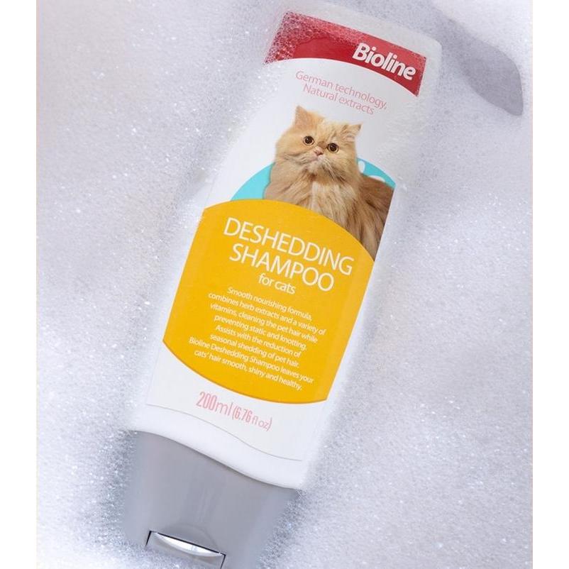 BIOLINE Cat Deshedding Shampoo 200ml / Shampoo Kucing Bulu Rontok