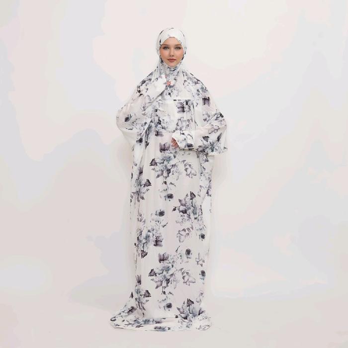 Mukena Terusan Motif - Mukena Hadramaut Motif