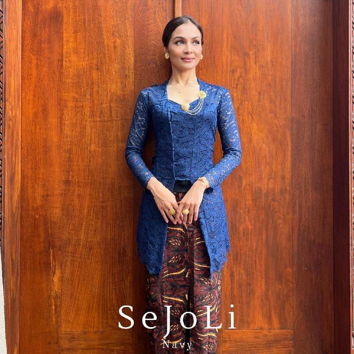 Baju Atasan Kebaya Kutubaru Brokat Katun Panjang Lengan Panjang Sejoli