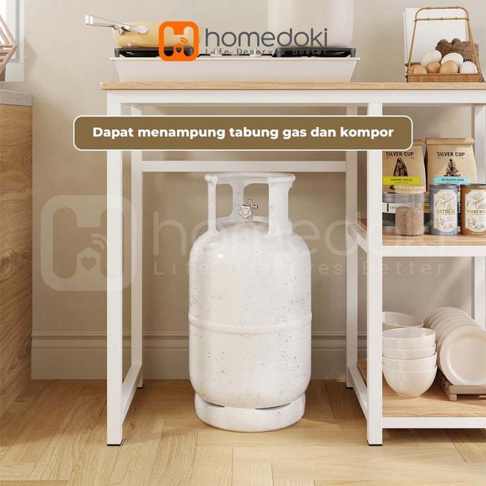 Homedoki Rak Susun Serbaguna/Meja Kompor/Rak Piring /Lemari Piring/Rak Oven Microwave/Meja Serbaguna