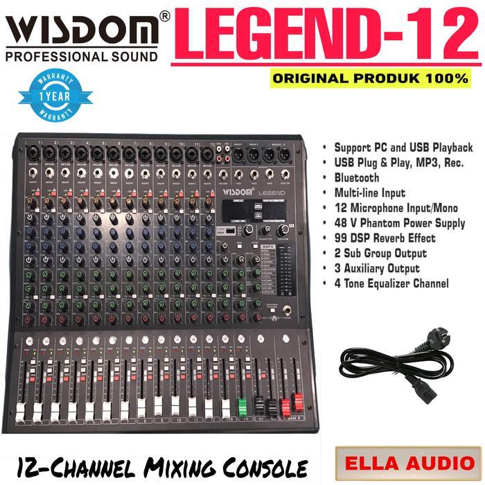 Wisdom Mixer Legend 12 12-Channel Mixer Audio Wisdom With Efek
