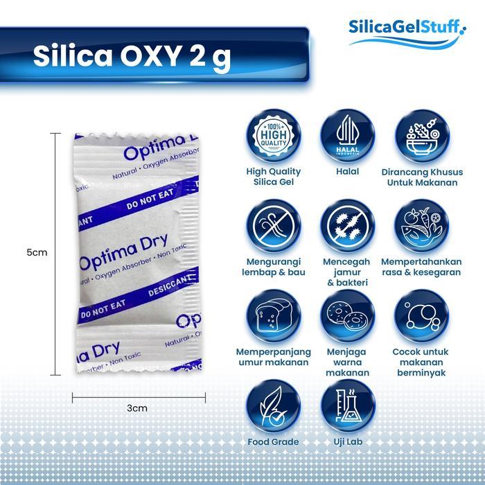 "New" SILICA GEL OXY SACHET PLASTIK UNTUK MAKANAN BERMINYAK / BASAH