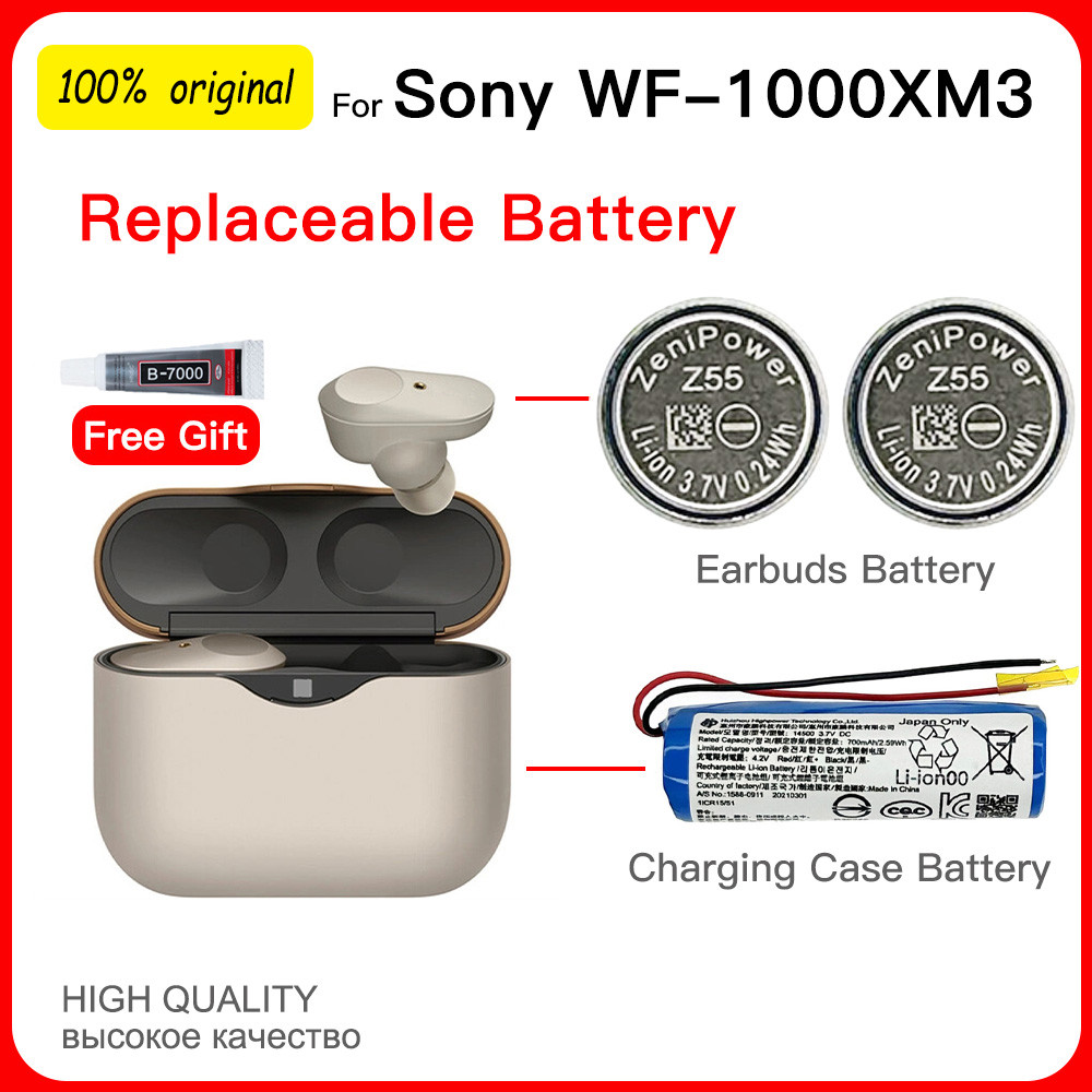 100% New Original Zenipower Z55 Battery For Wf-1000Xm3 Xm3 Wf-Sp900 Wf-Sp700N Earbuds 3.7V 65Mah