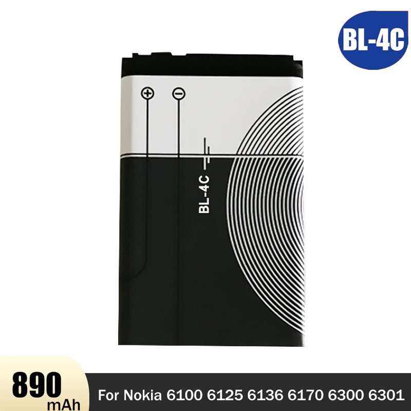 3.7V 890Mah Bl-4C Bl 4C Bl4C Battery Rechargeable Lithium Phone Battery For Nokia 6100 6125 6136