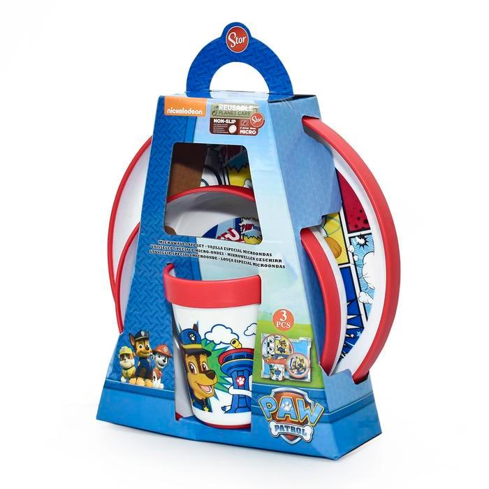 PAW PATROL Alat Makan Premium Set Non Slip 3pcs Bicolor Paw Patrol Comic