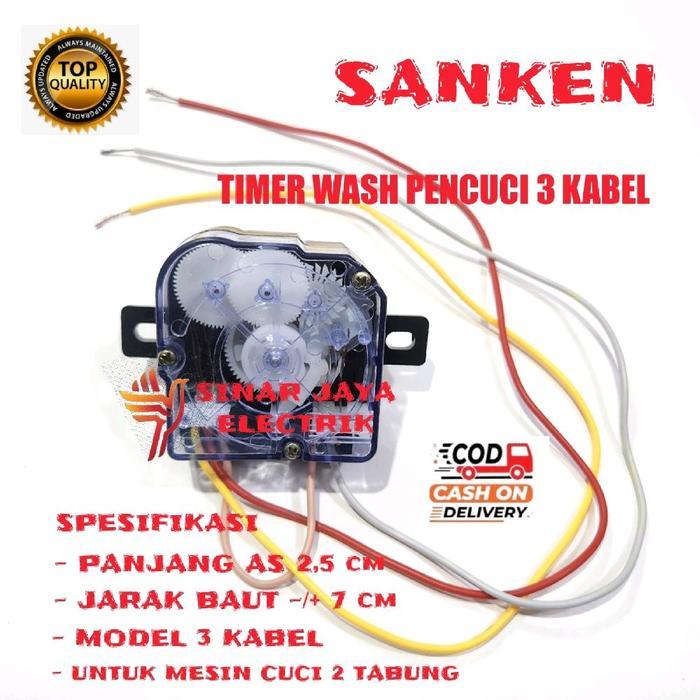 TIMER WASH MESIN CUCI SANKEN 2 TABUNG 3 KABEL / TIMER MESIN CUCI SANKEN