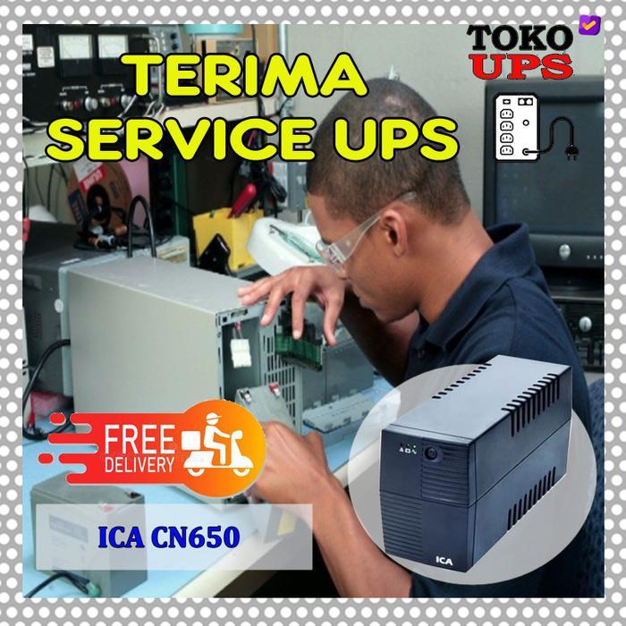 ICA CN650 SERVICE UPS GANTI BATERAI UPS
