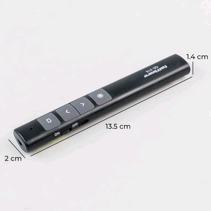 Taffware Laser Pointer Presentasi Pen Remote Wireless 100M 2.4 Ghz - Qs-216 Terbaik