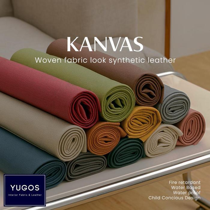 Kanvas Kulit Sintetis Motif Kain Goni Kanvas Woven