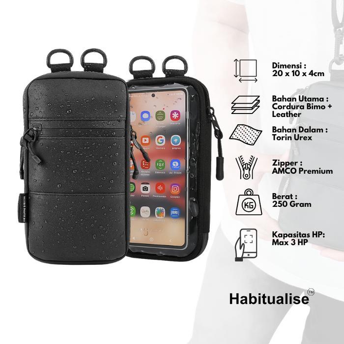 Habitualise Tas Dompet Hp Alland Sling Phone Pria Wanita Tas Hp Dompet Handphone Waterproof Anti Air