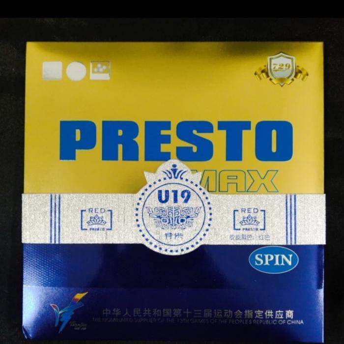 Karet Bet Pingpong Friendship 729 Presto MAX Spin