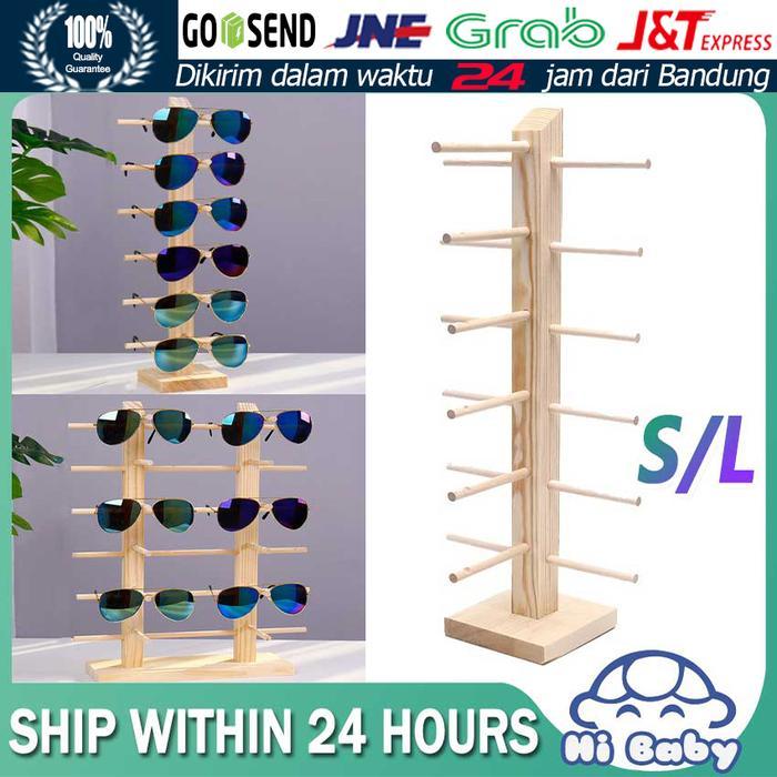 Rak Kacamata Kayu Display Tempat Pajangan Kacamata Kayu Glasess Rack