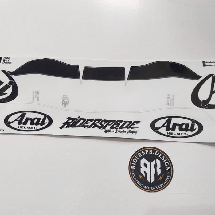 ORIGINAL STICKER DECAL SPOILER ARAI DF-X2 RX7X - SPENCER COMEBACK READY STOCK