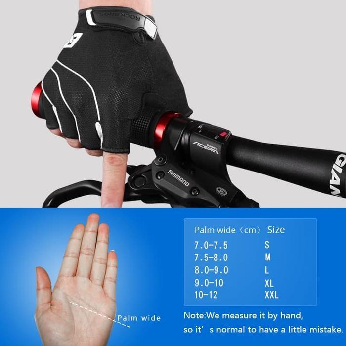 SARUNG TANGAN ROCKBROS S107-1 S107 GLOVE GLOVES HALF FINGER SEPEDA GYM