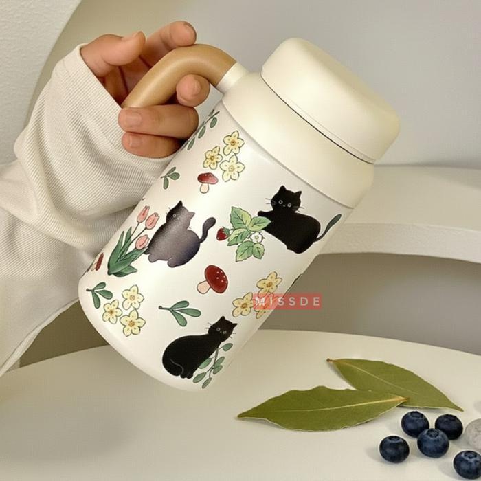 Tumbler Mug Jumbo Stainless Steel 1000Ml / Gelas Minum Kapasitas Besar / Mug Wood Terpercaya