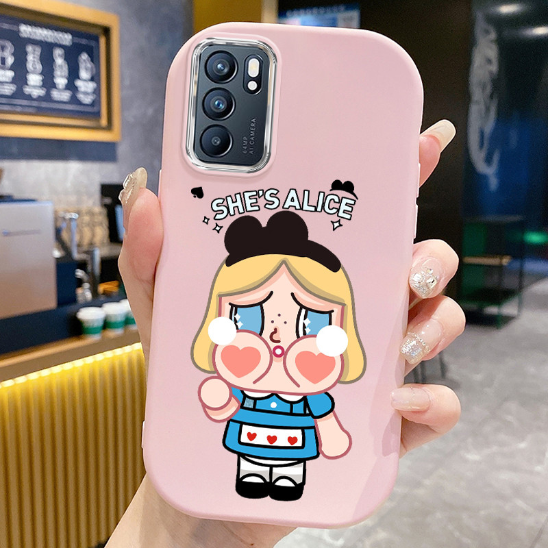 Casing Hp Untuk OPPO Reno 6 5G Case Casing Boneka wanita kartun pola Kesing HP Cesing bulat gemuk Ka
