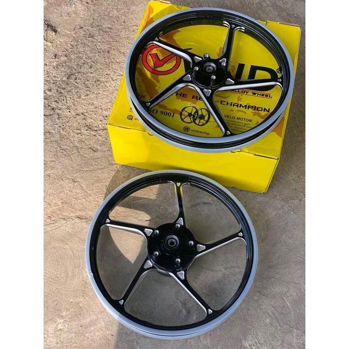 velg vnd ak55 dobel disk mxking ninja klx cbr sonic dtracker satria 2t gtrdll - hitam