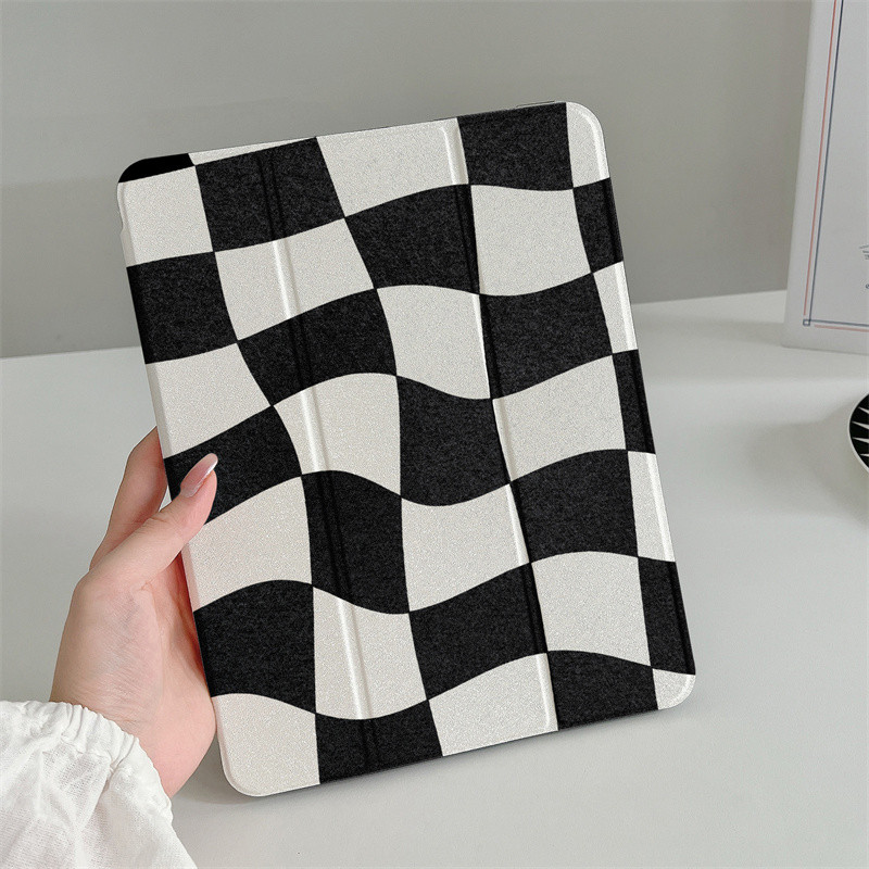 Cute Checkerboard Case For Apple Ipad Air 2024 11 Inch 2025 Air5/4 10.9 Ipad 10/5/6/7/8/9 9.7