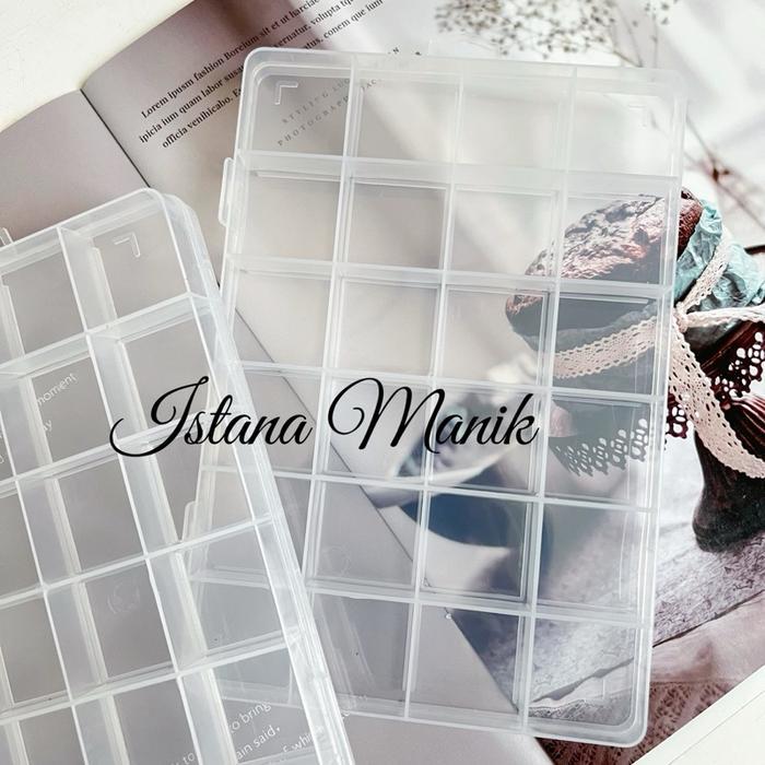 Kotak Manik - Kotak Perhiasan - Kotak kado - Tempat Manik 24 Sekat