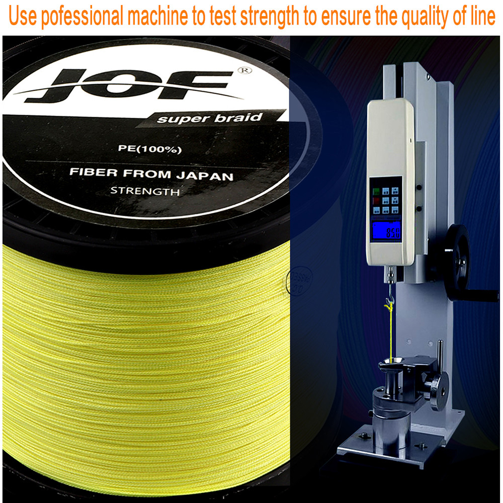 Jof Pe Fishing Line 300M 500M 1000M 4 Strands Wear-Resistant Multifilament Braided Fishing Wire