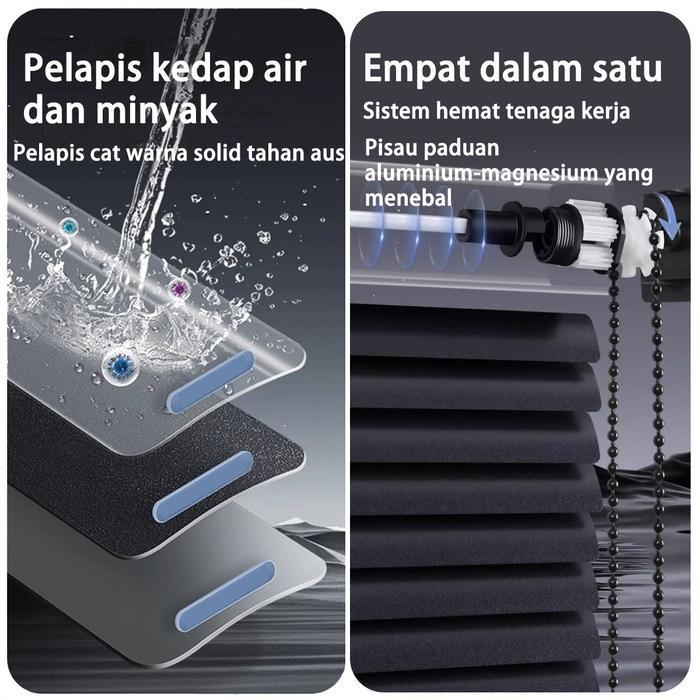 Venetian Blind Sharp Point Aluminium Tirai Modern Tirai Outdoor Horizontal Blind Aestethic Tahan