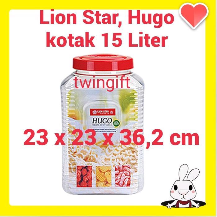 Toples Plastik Kotak, Lion Star-Hugo, 15 Liter