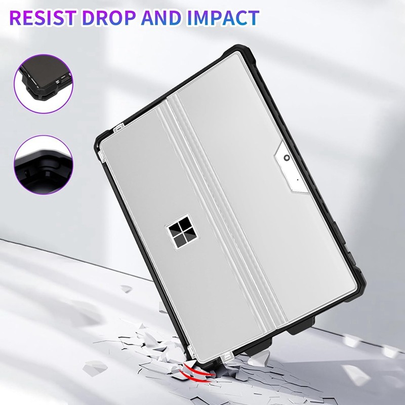Tablet Hard Case Shell For Microsoft Surface Pro 7 Plus 6 5 Pro 4 LTE, Shockproof Folio Protective