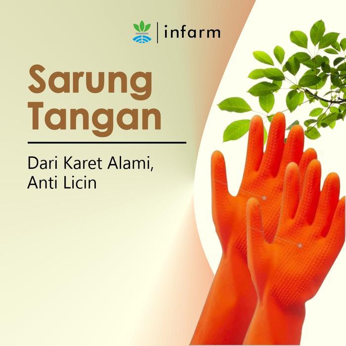 INFARM - Sarung Tangan Berkebun Karet Latex Extra Tebal Sarung Tangan Karet Alamai