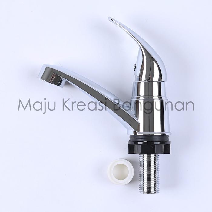 "New" Kran Wastafel Soligen W15 Tanam Keran Air PVC Chrome Angkat Washtafel