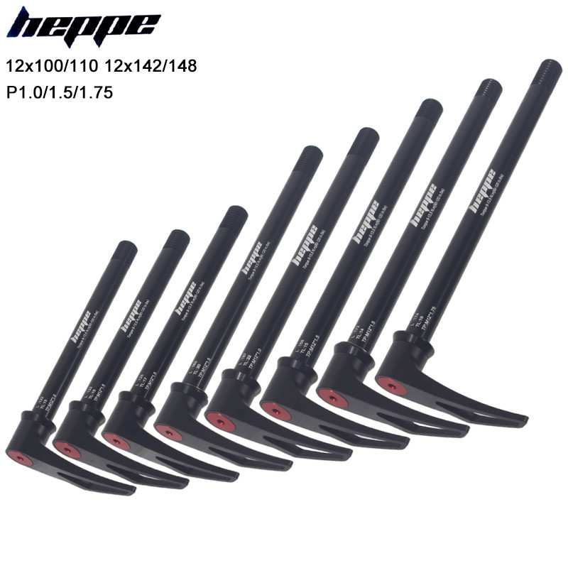 HEPPE Bike Thru Axle 12x100/110 12x142/148 MTB Road Bike Front Fork Shaft Skewer Rear Thru Axle