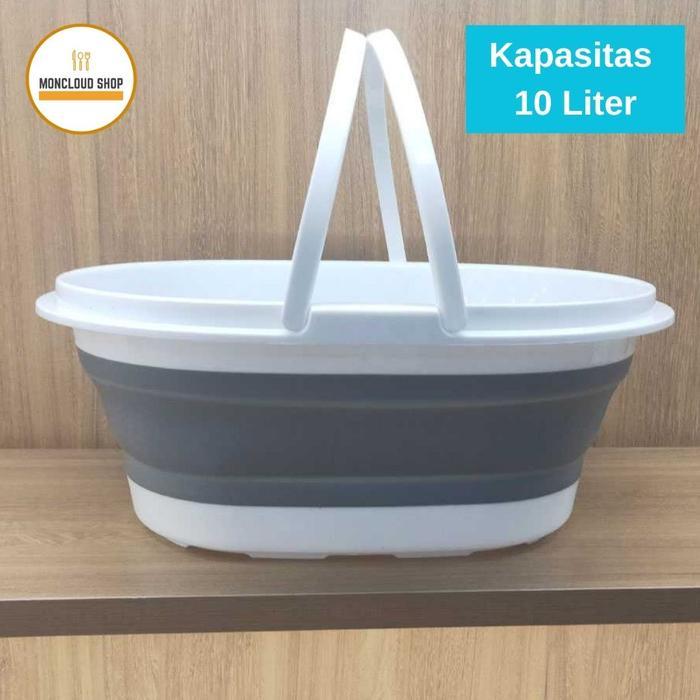 Ember Lipat 20 L Baskom Lipat Besar Portable Silikon Silicone Laundry