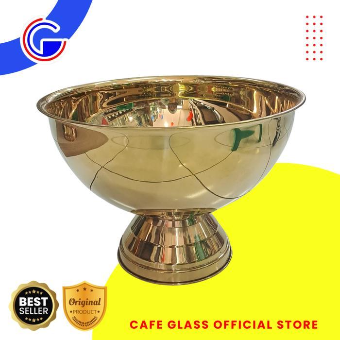 Mangkok Es Buah Stainless Punch Bowl Cocktail Wadah Es Besar Prasmanan Bowl Besar 4 Type