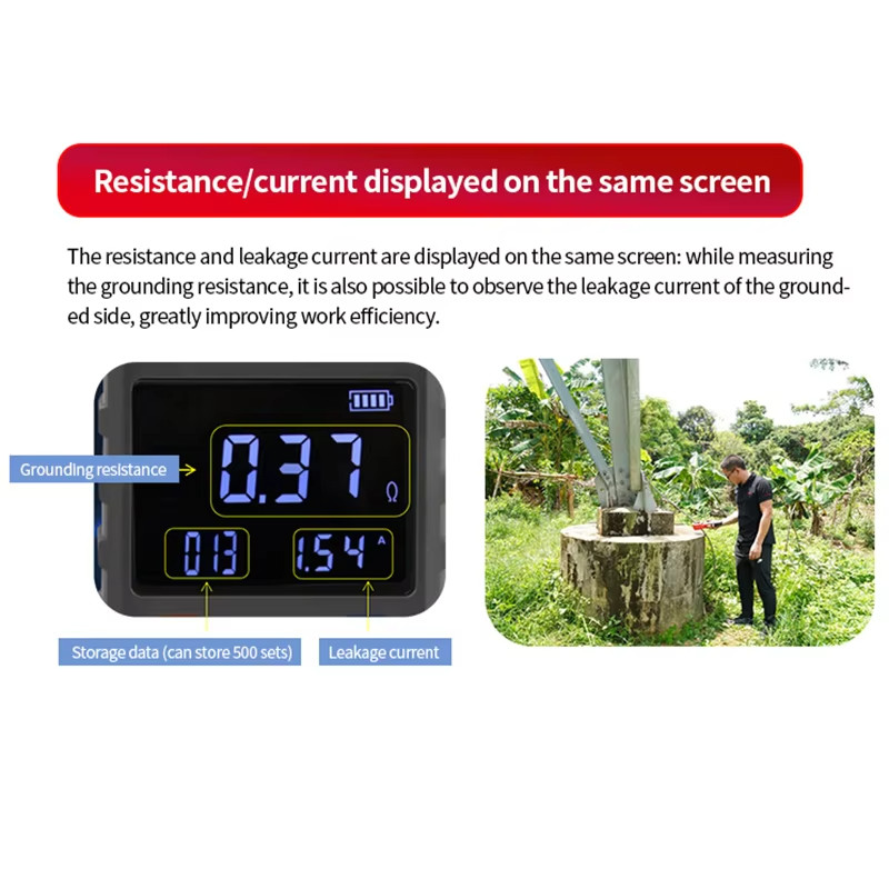 UNI-T UT272+ Clamp Grounding Resistance Tester Digital Grounding Resistance Tester Lightning