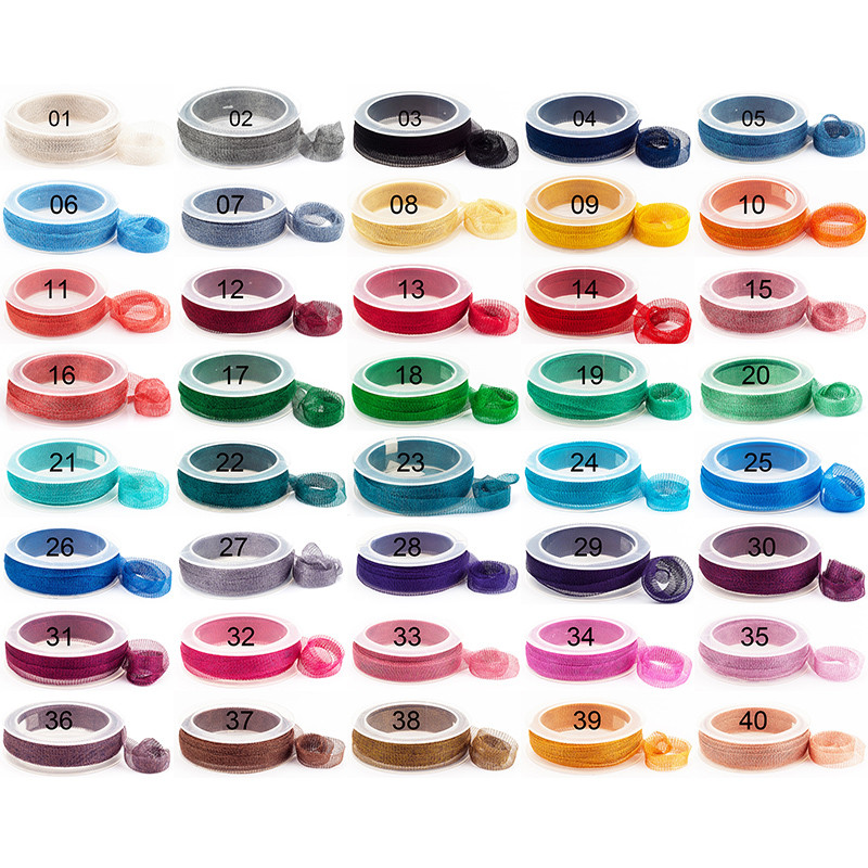 Soft Titanium Tubular Mesh Ribbon,6mm/12mm/20mm , Gold Silver Italian Metal Wire Mesh Ribbon