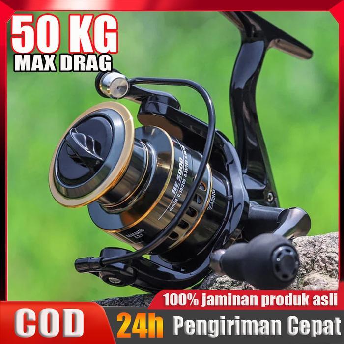 Reel Reel Pancing HE1000 - 7000 50 Kg/ Reel Pancing Murah Kuat / Reel Pancing Laut Tarikan Pancing