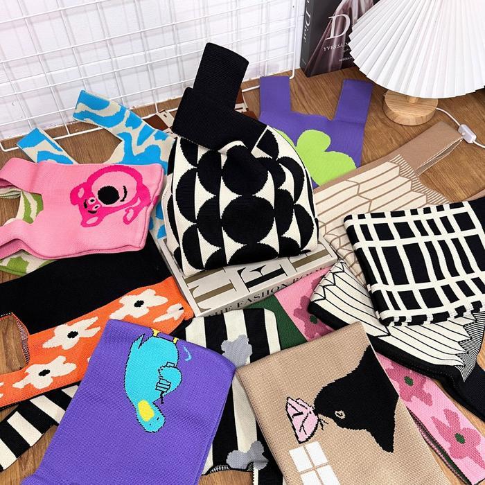 Knitted bag korean Style tas rajut korean Style tas rajut mini Tas TANGAN rajut Handbags Totebags