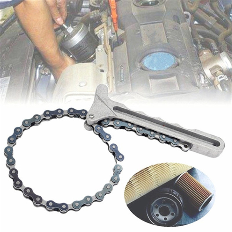 Universal Oil Chain Wrench Fuel Filter Remover Tool Oil Filter Wrench Chain Wrench Car Engine Torque