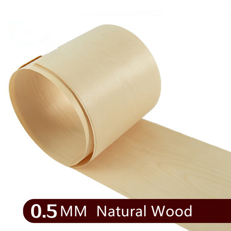 Natural Birch Veneer Thin Wood Veneer Solid Decorative Panel Outer Skin Speaker Furniture Guitar