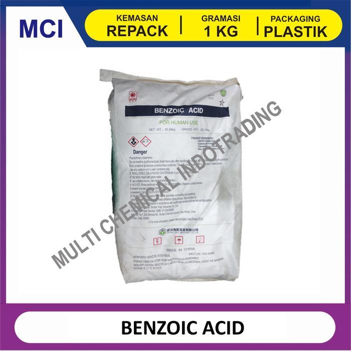 Benzoic Acid Pengawet Food Grade / Asam Benzoat - Repack 1 Kg