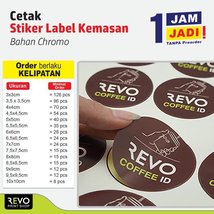 Stiker Label Kemasan / Stiker Label Bulat / Stiker Botol / Stiker Kue