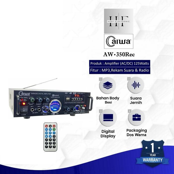 Amplifier CAIWA AW-350 REC Karaoke Amplifier Bluetooth AC/DC HF_Electronic