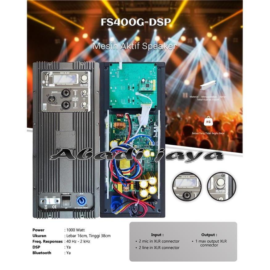 Mesin Speaker Aktif / Power Kit Aktif 1000 Watt Original FS400G-DSP