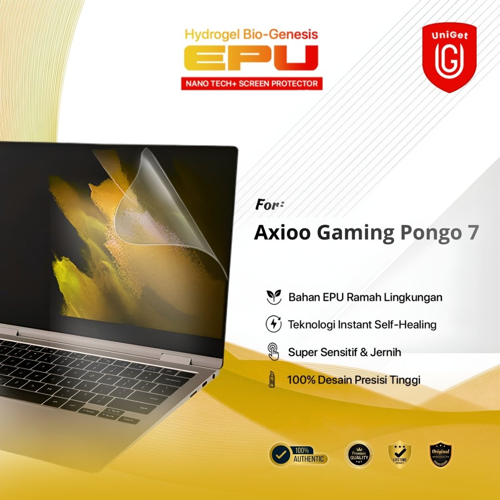 UniGet BIO-HYDRO EPU Hydrogel Pelindung Layar for Axioo Gaming Pongo 7 High-End Protection Film Jern