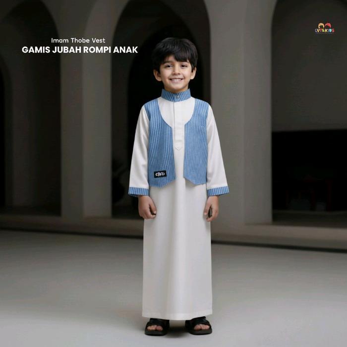 NEW ARRIVAL GAMIS JUBAH ROMPI ANAK IMAM THOBE VEST USIA 1-8 TAHUN BAJU MUSLIM ANAK LAKI LAKI CUTE