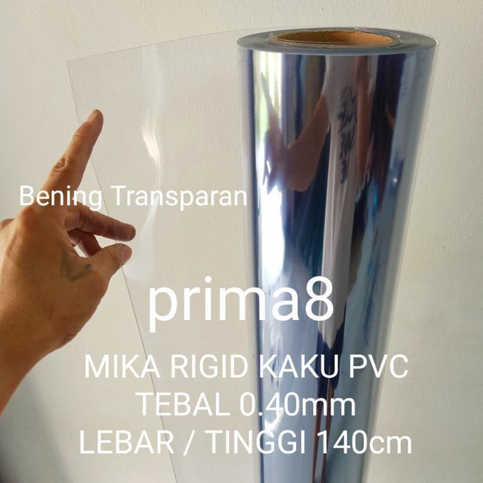 Promo Plastik Mika Rigid Kaku Clear Bening Tebal 040 0.40Mm Lebar 140Cm,1Rol Terjamin
